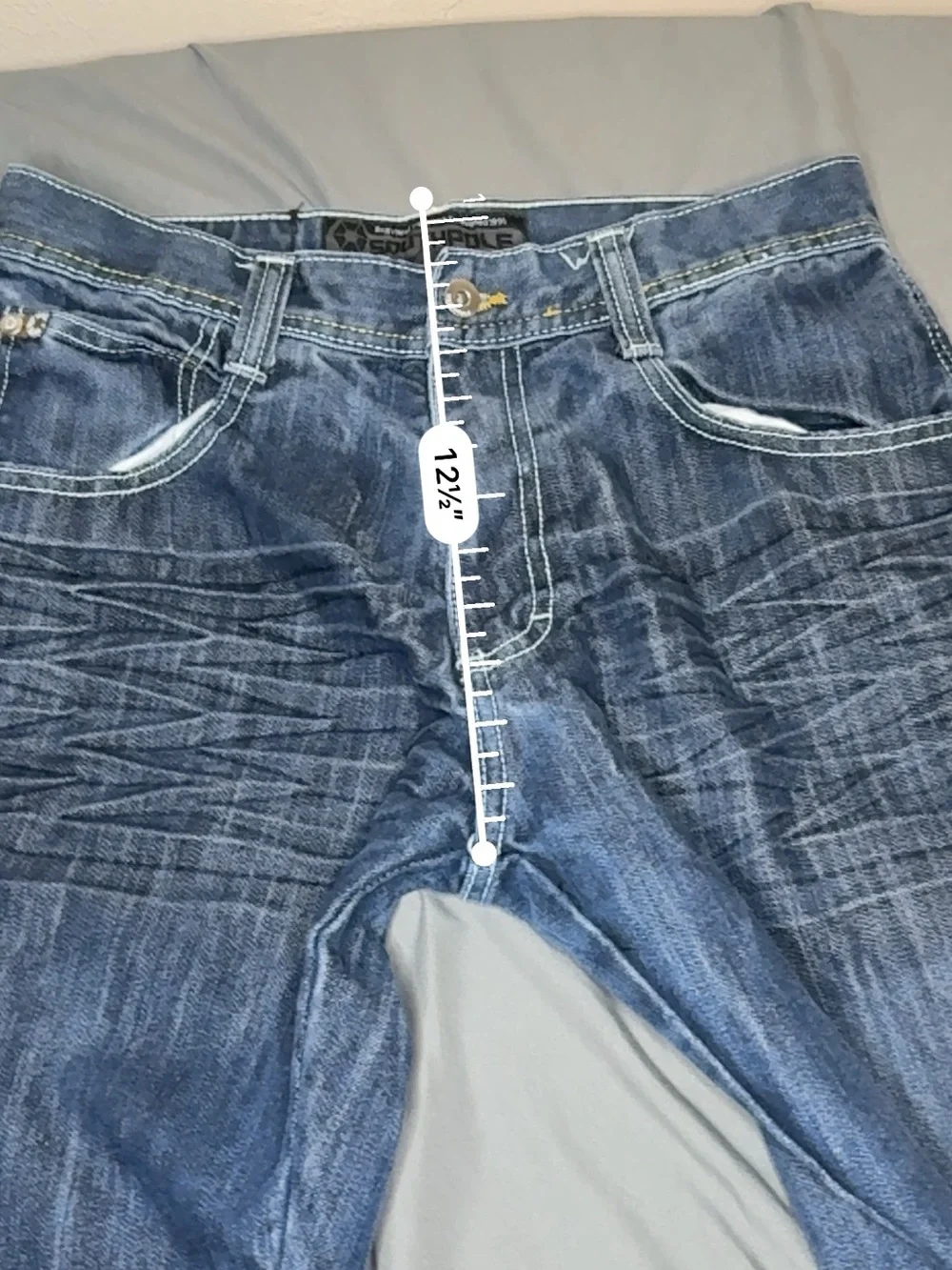 South Pole Men's Straight Leg Denim Jeans - Dark Blue Wash